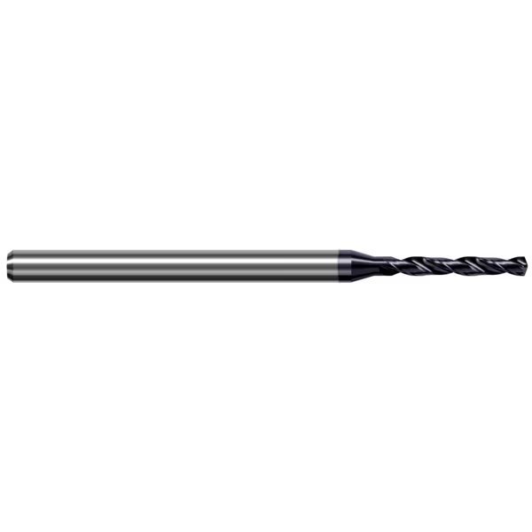 High Performance Drill for Prehardened Steels, 2.032 mm, Material - Machining: Carbide, Harvey Tool, Mfr#: BVT0800-C3
